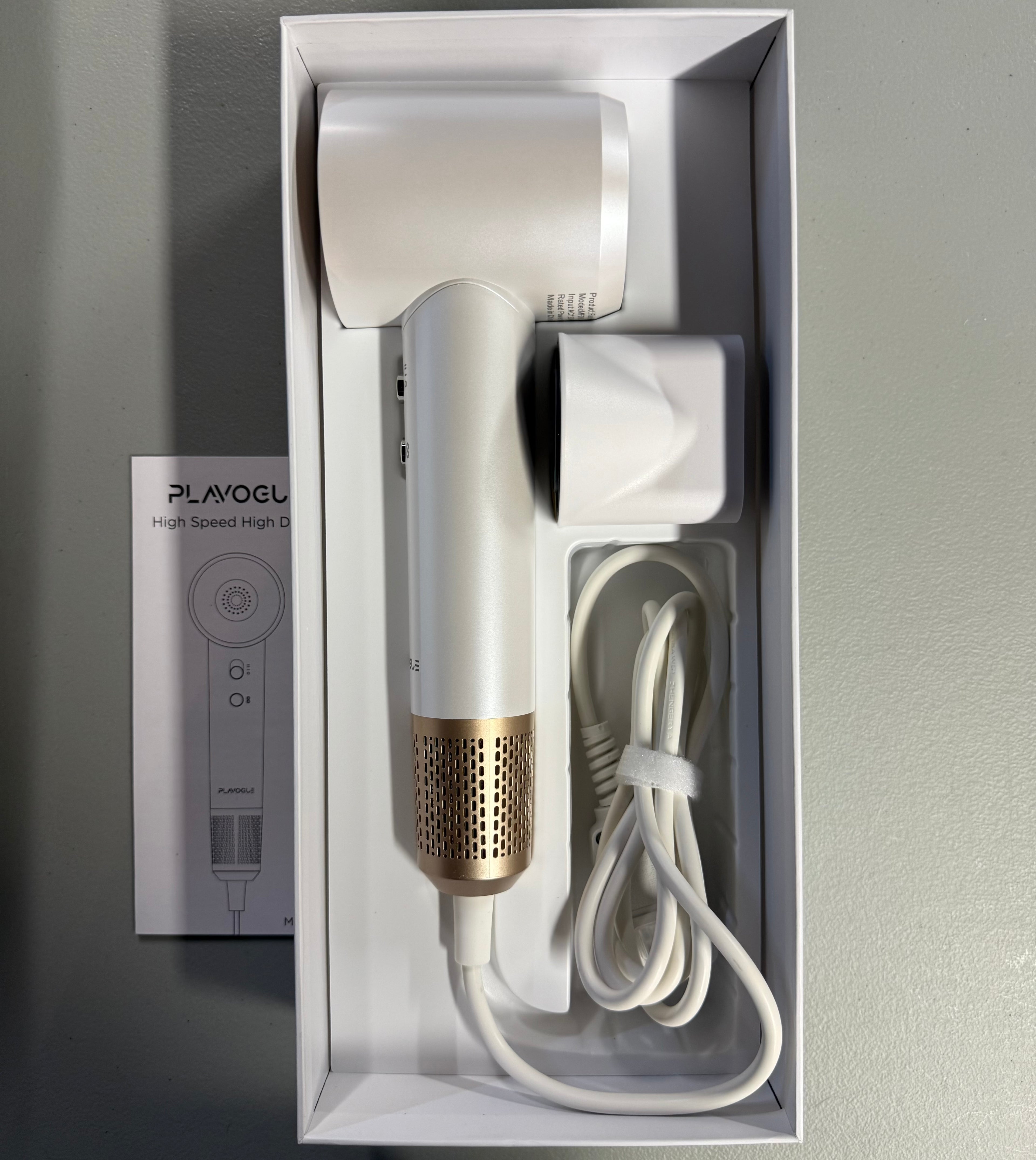 PLAVOGUE High Speed Hair Dryer - Professional Ionic Blow Dryer with Diffuser - Open Box Like New