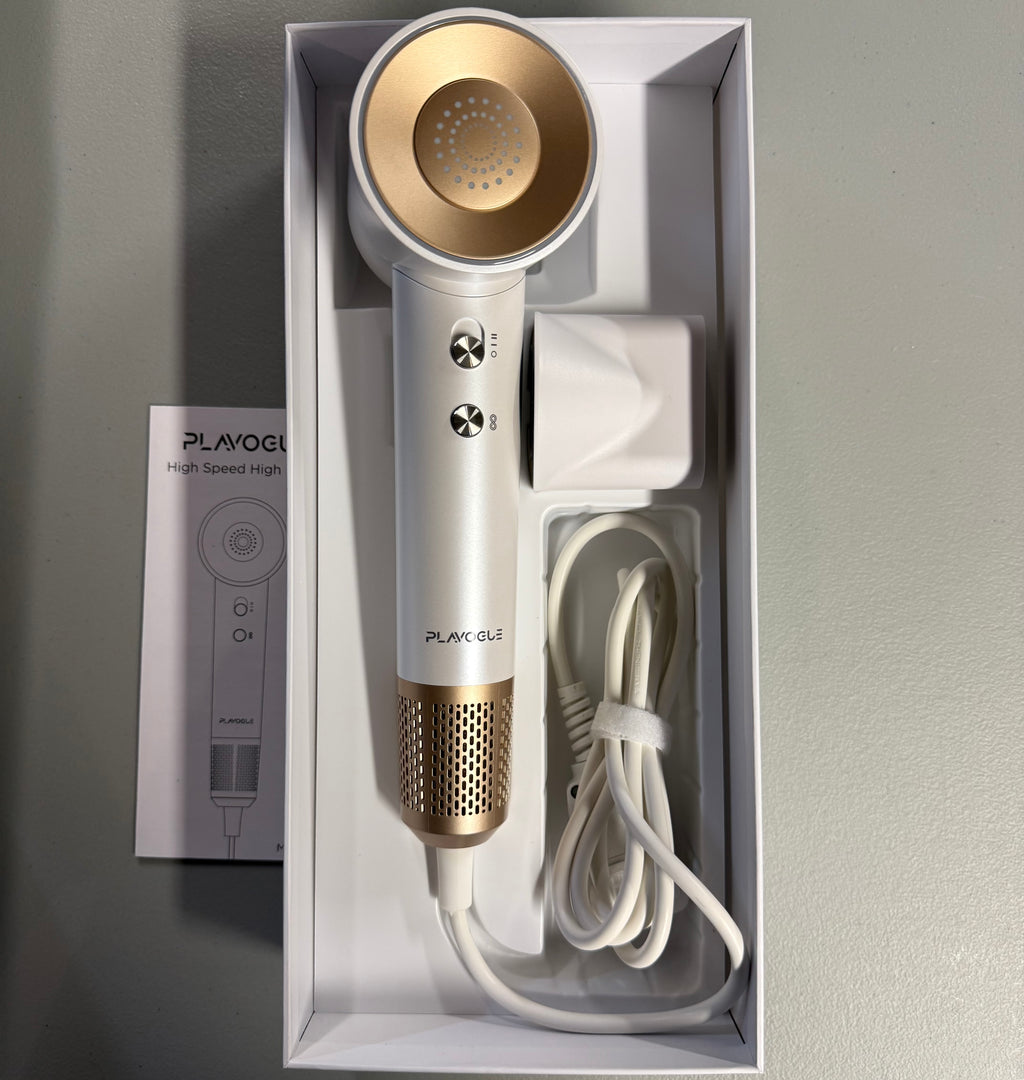 PLAVOGUE High Speed Hair Dryer - Professional Ionic Blow Dryer with Diffuser - Open Box Like New
